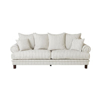 Lisette 3.5 Seater Sofa Linen Stripe