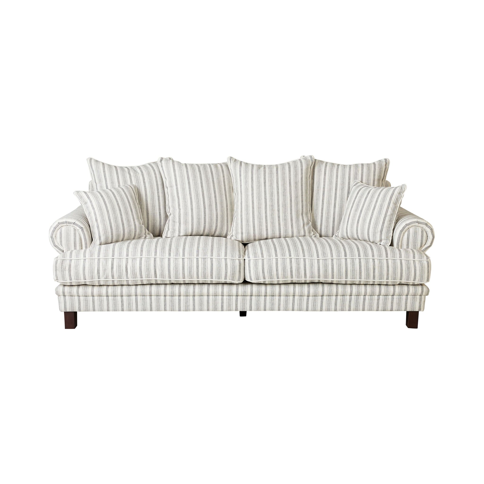 Lisette 3.5 Seater Sofa Linen Stripe