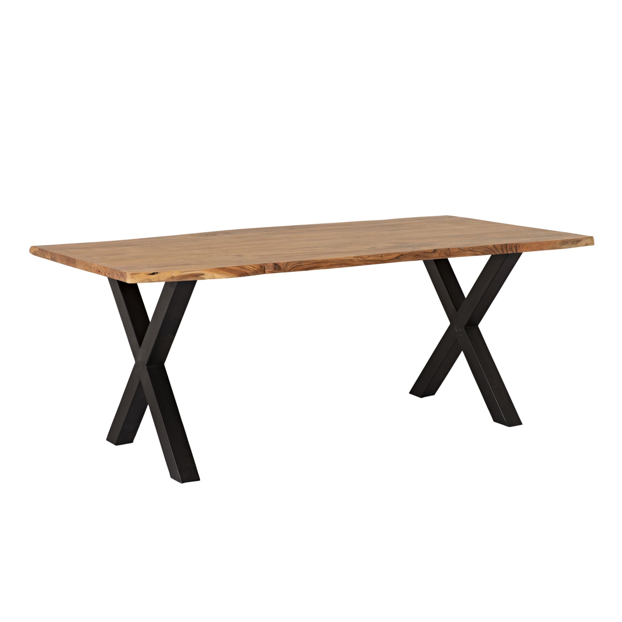 Acacia Live Edge Solid Timber Dining Table 200cm