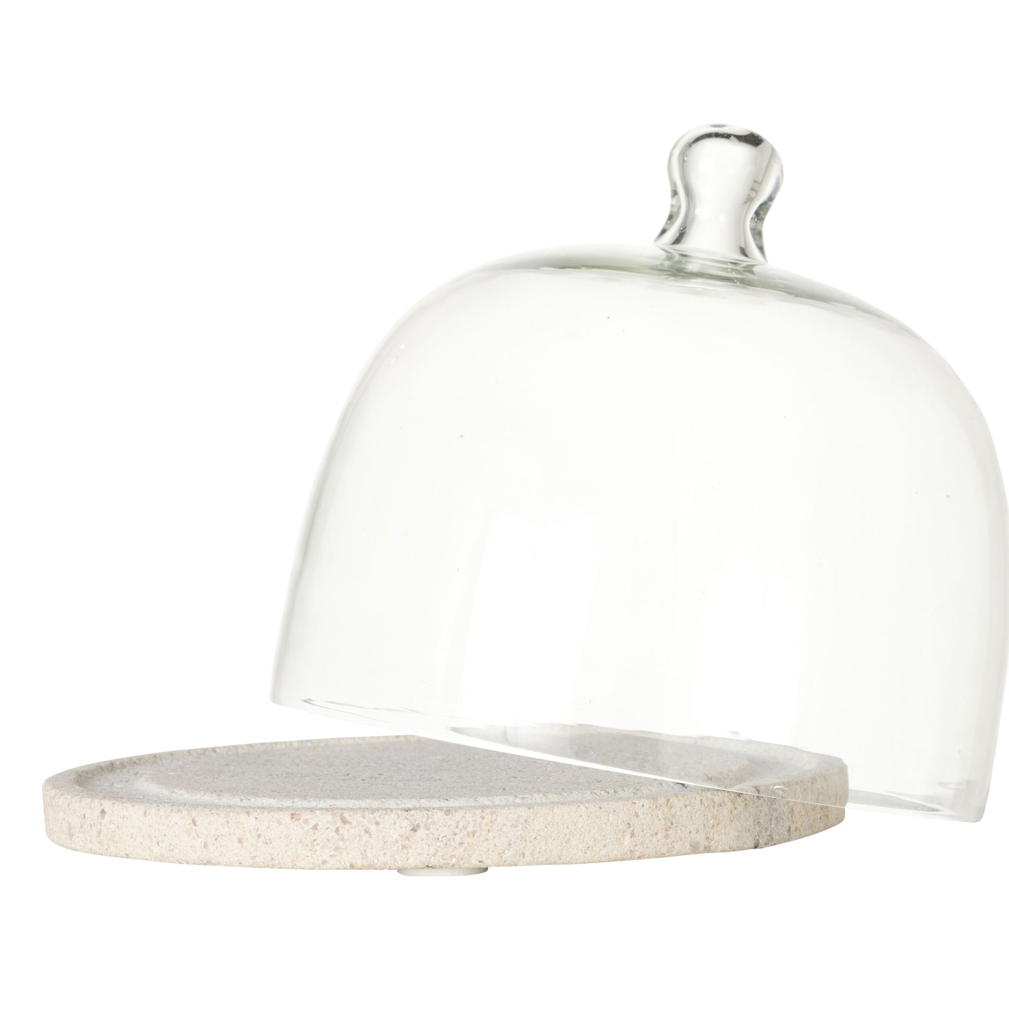 Beige Marble And Glass Cheese Dome
