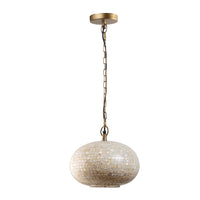 Solara Mother of Pearl Round Pendant 30x27cm