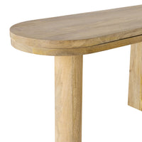 Harrie L Shape Rotating Desk Natural