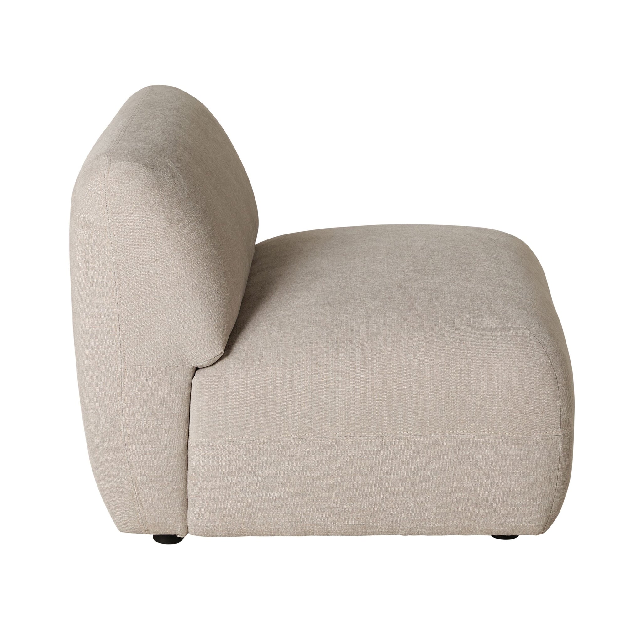 Como Armless Sofa Pearl