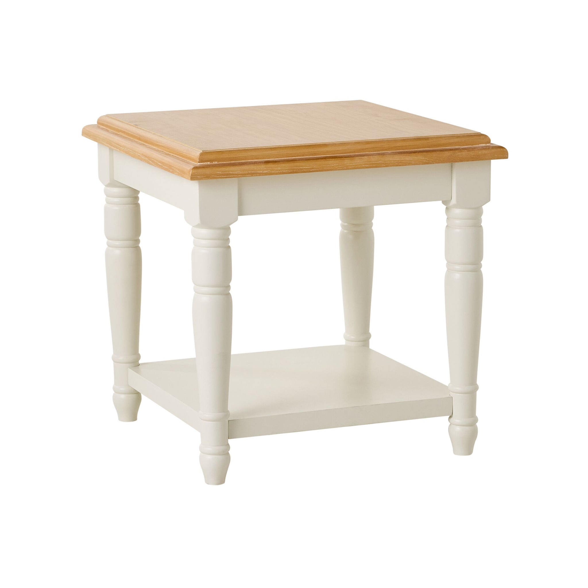 Clover Lamp Table With Shelf