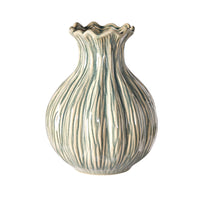 Garden Delights Ceramic Fluted Vase