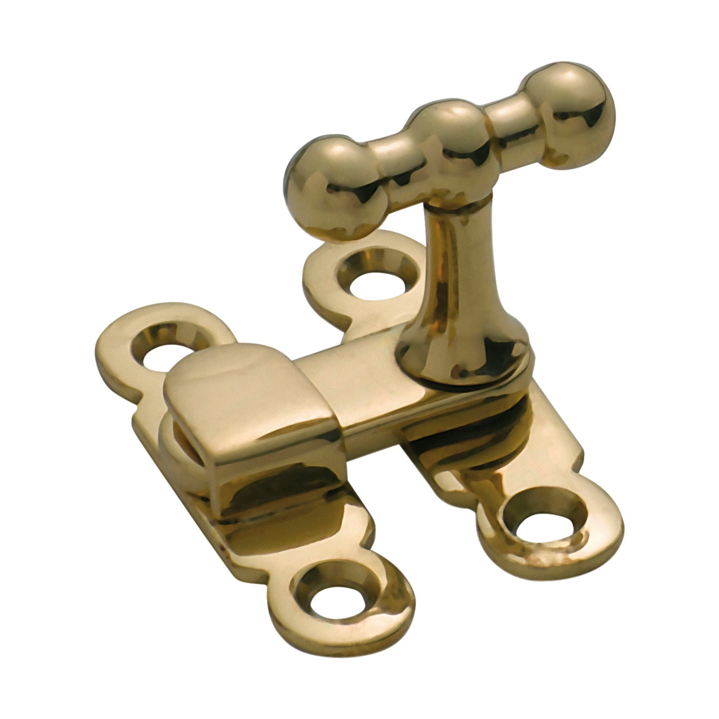 3802 Cupboard Catch Thumb Turn Polished Brass H40xW28mm