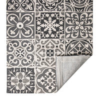 Carrelage Black Tile Hand Woven Rug Runner 200x70cm