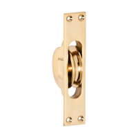 1680 Sash Pulley Polished Brass H125xW25mm