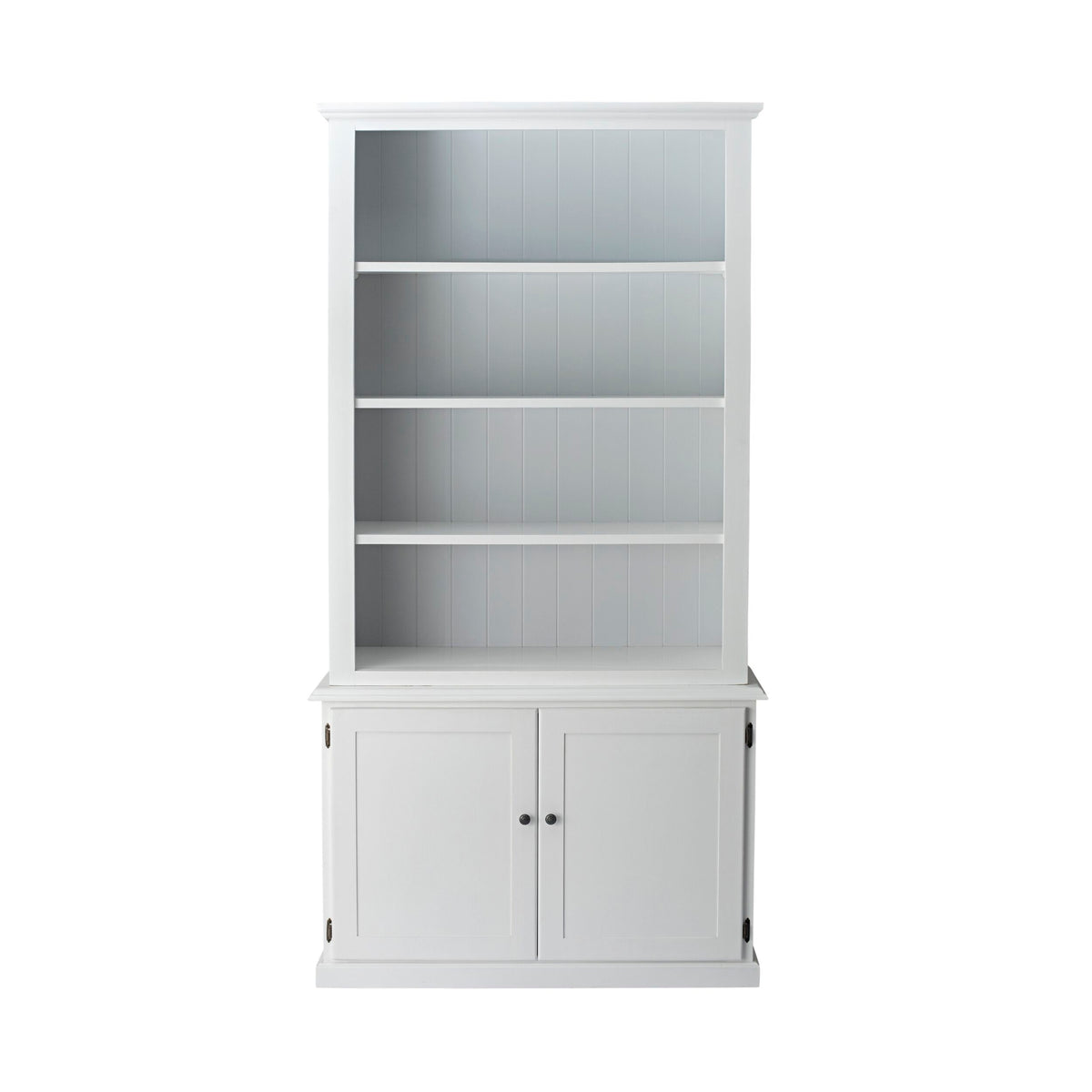 Armand 2 Door Library Shelving Unit 124 x 240cm White – Early Settler AU