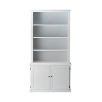 Armand 2 Door Library Shelving Unit 124 x 240cm White