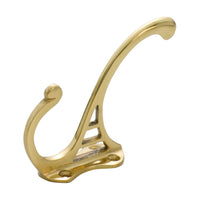 3900 Hat & Coat Hook Federation Polished Brass H95xP70mm