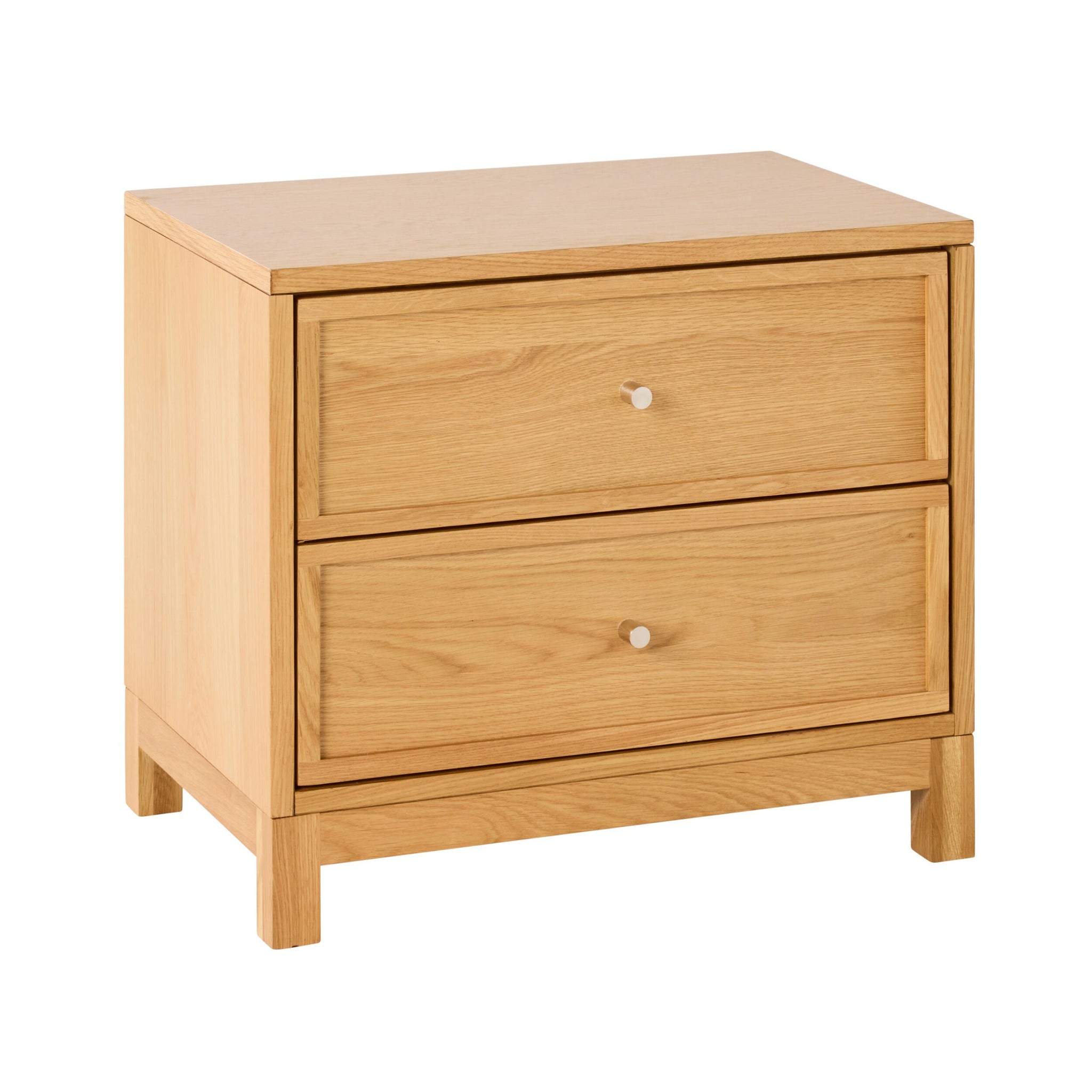 Avalon Small 2 Drawer Bedside Light Oak