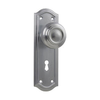 0873 Door Knob Kensington Lock Pair Satin Chrome H175xP57xW58mm