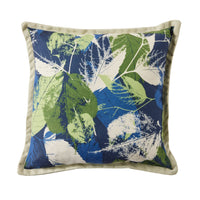 Aruba Leaves on Blue Cushion 45x45