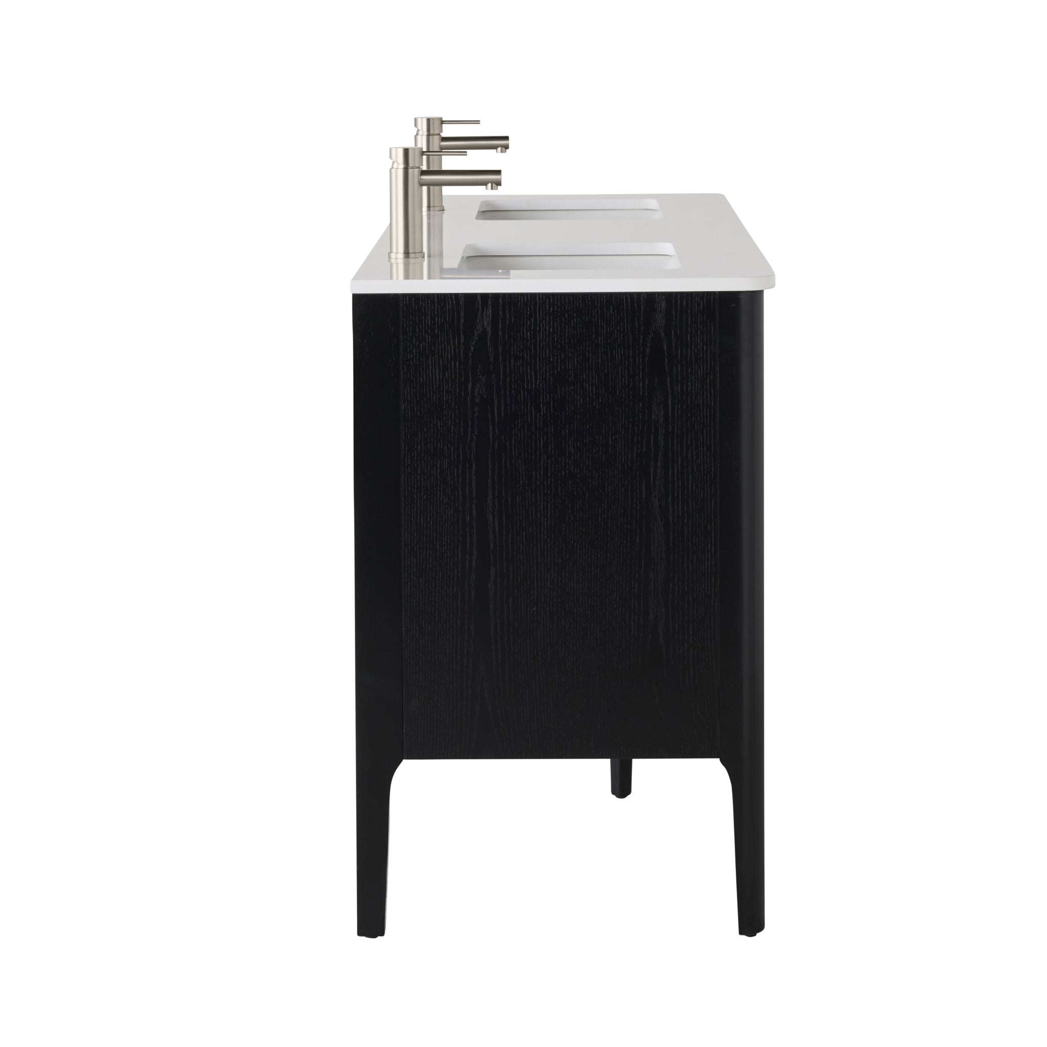 Odin Double Vanity Black Oak 1550mm