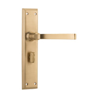 6637P Door Lever Menton Privacy Pair Satin Brass H225xW50xP75mm