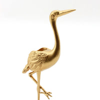 Brass Crane Candle Holder Tall