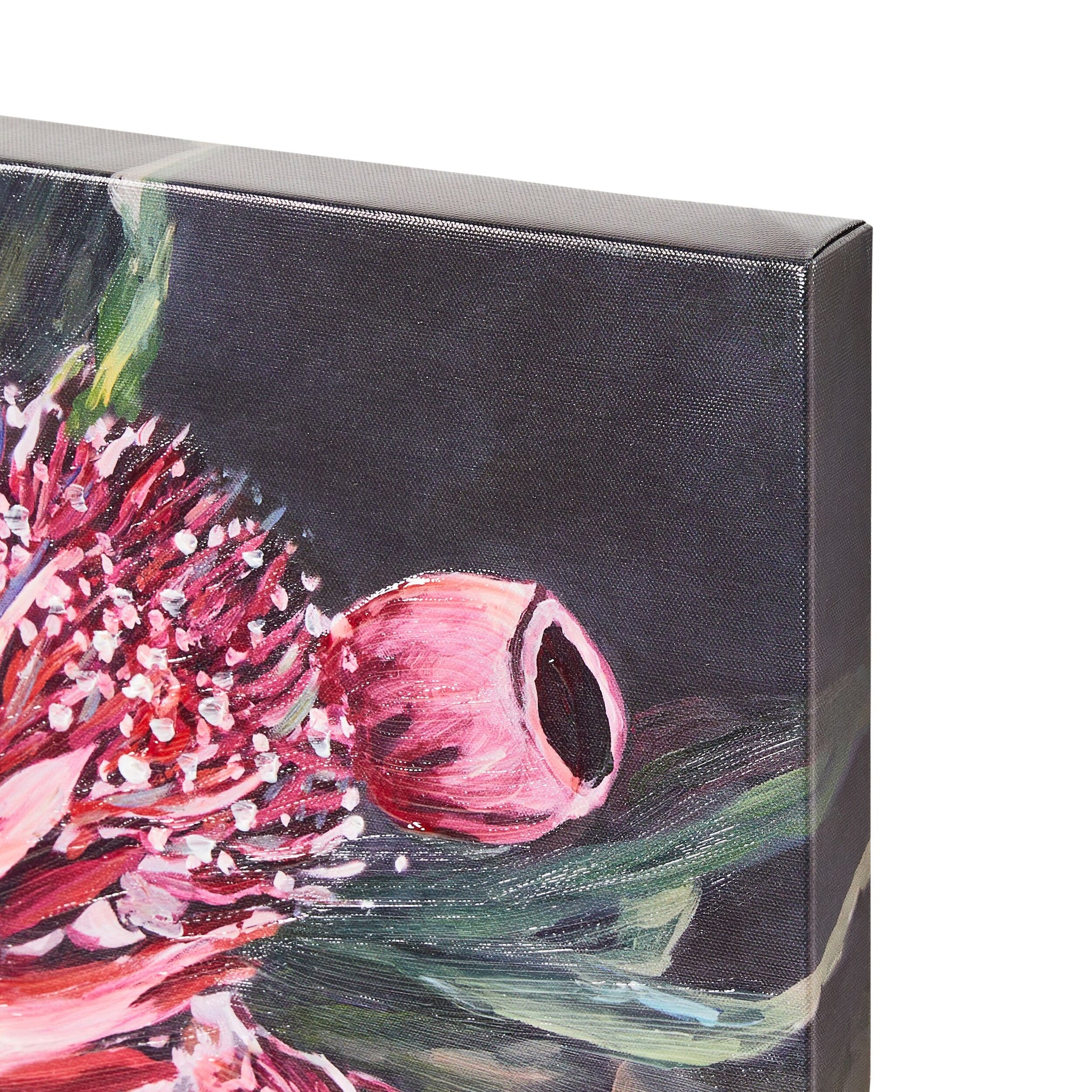 Vase of Crimson Natives II Canvas Print 60x60cm