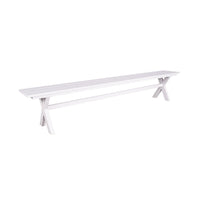 Blake Aluminium Dining Bench 240cm White