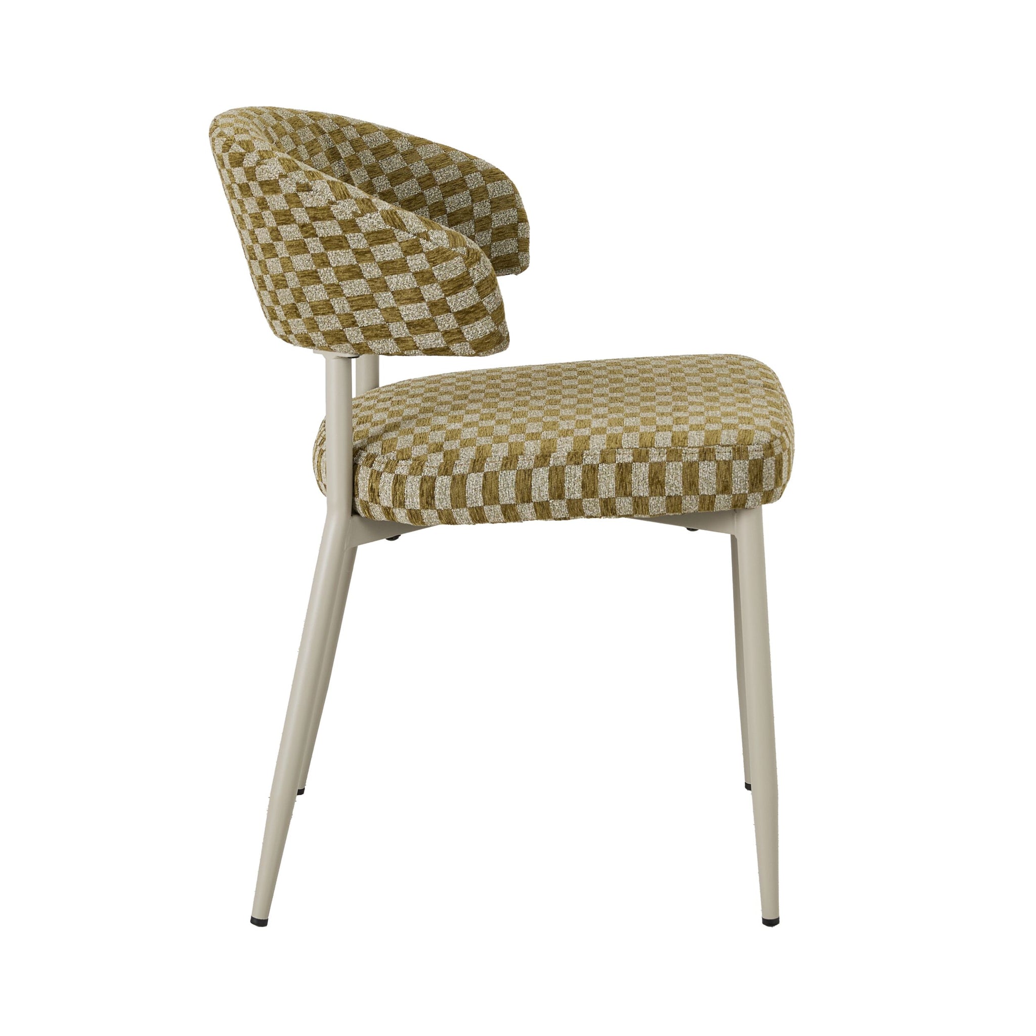 Pegi Dining Chair Khaki Check
