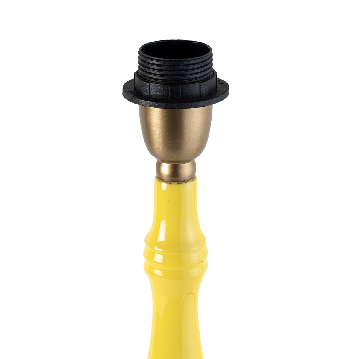 Windsor Wooden Table Lamp Yellow Base Only 14x28cm