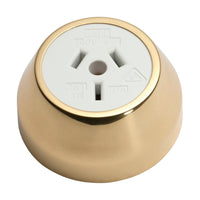 5478 Socket Federation White Mechanism Polished Brass D60xP29mm