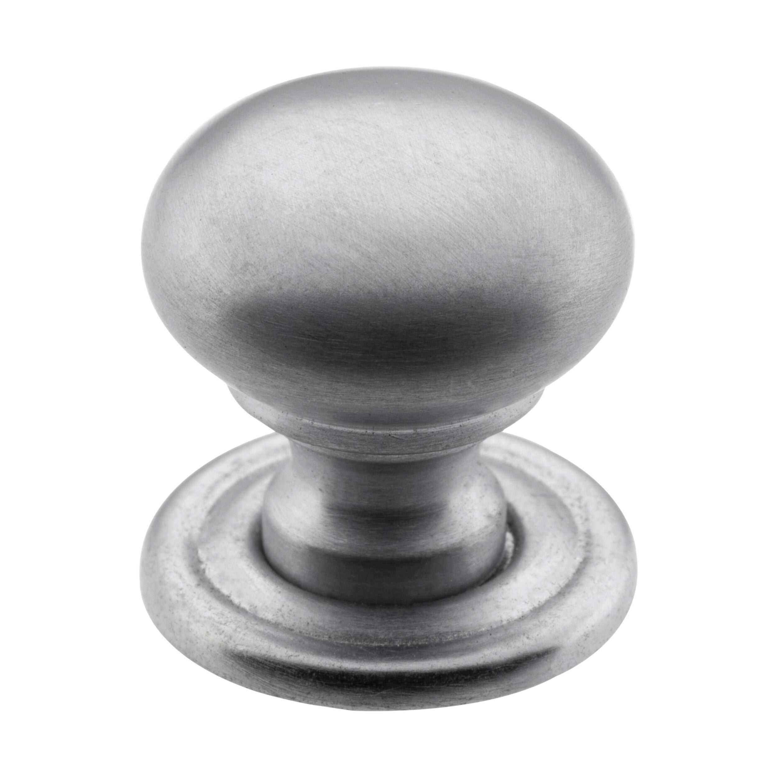 3150 Cupboard Knob Sheet Brass Satin Chrome D19xP19mm