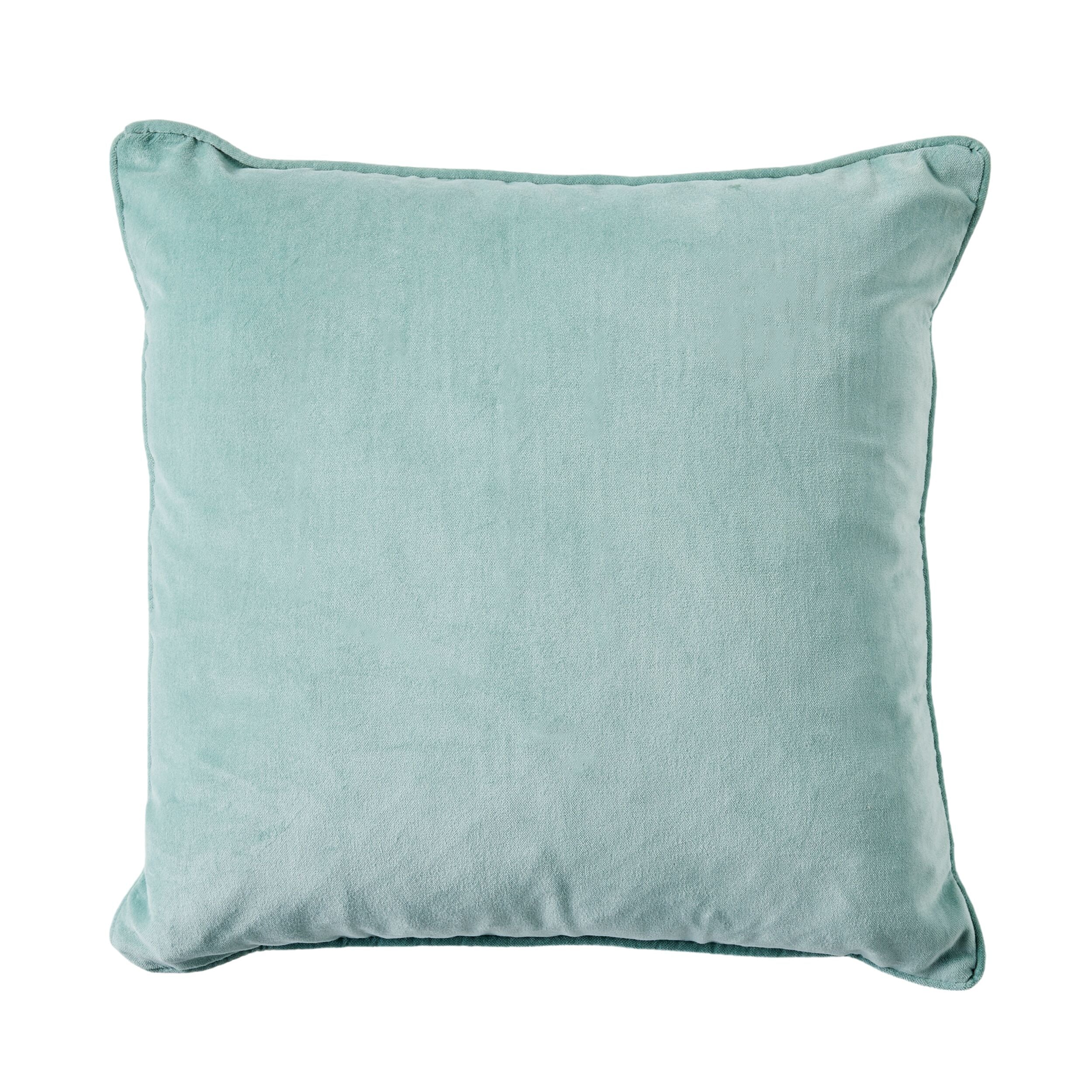 Hervey Cotton Velvet Cushion Seafoam 45x45cm