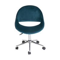 Kip Velvet Desk Chair Peacock Teal