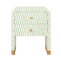 Nylah Bone Inlay 2 Drawer Bedside