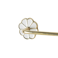 Flora Single Towel Rail 600mm Polished Brass