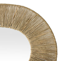 Cassis Twisted Seagrass Oval Wall Mirror 80x2.5x100cm