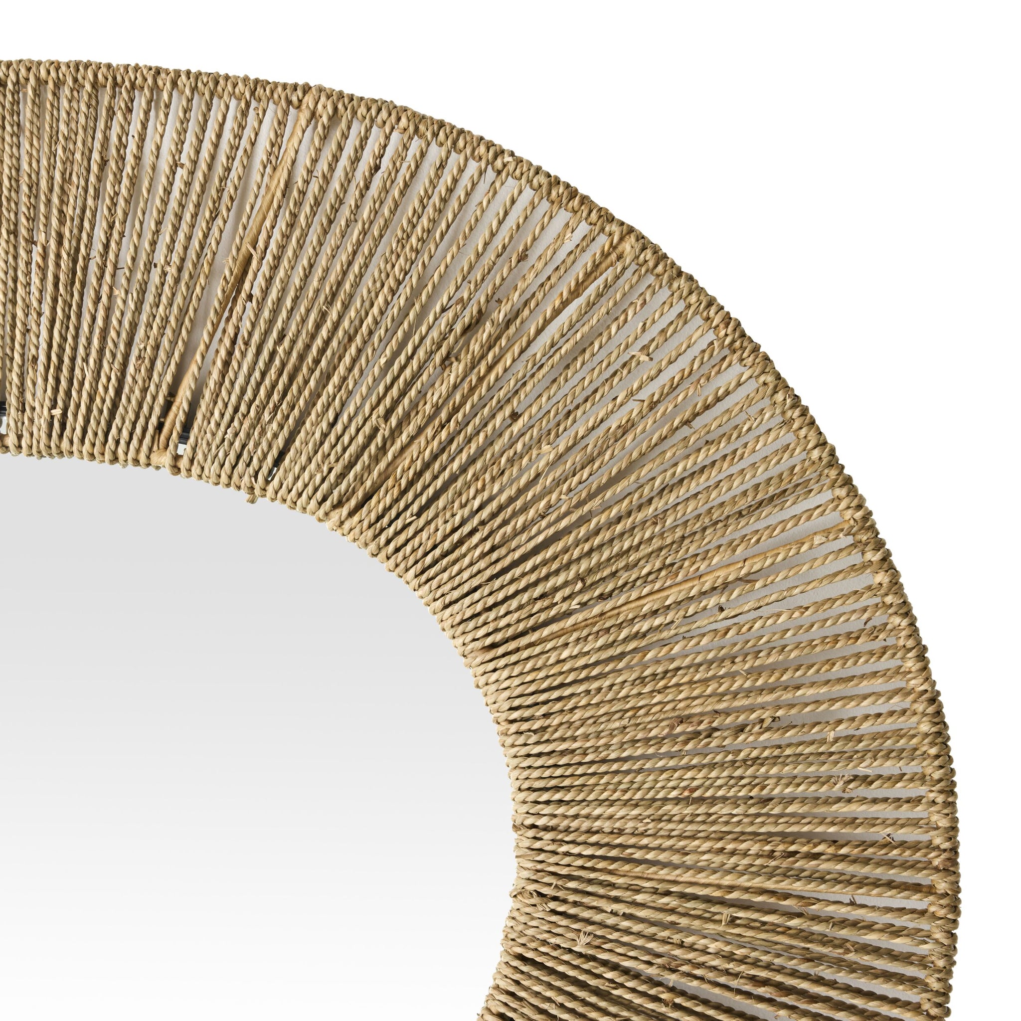 Cassis Twisted Seagrass Oval Wall Mirror 80x2.5x100cm