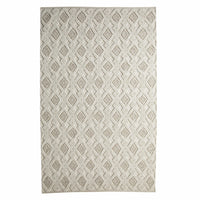 Layla Diamond Hand-Woven Wool Blend Natural & Cream Rug 240x150cm