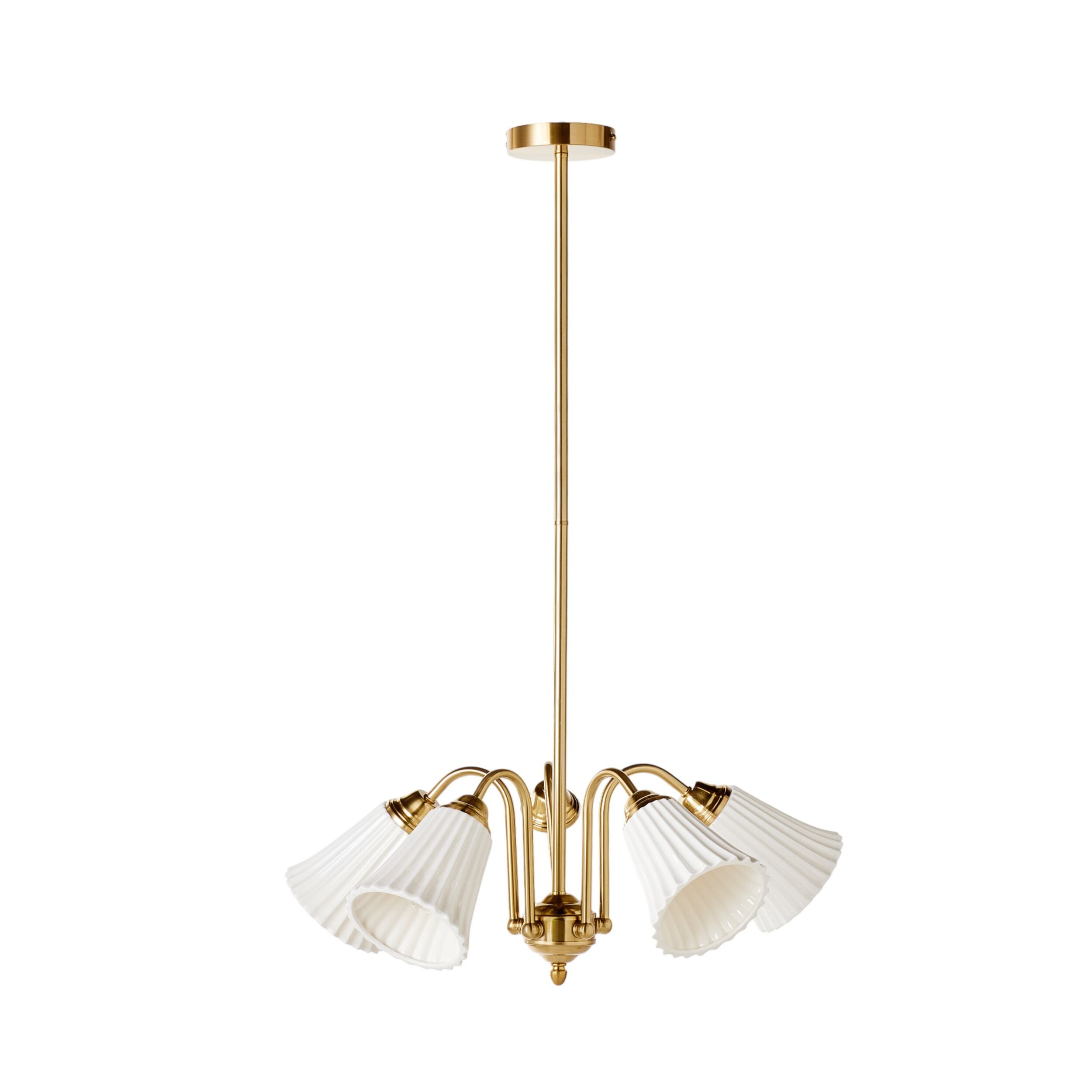 Mossman Porcelain 5 Light Pendant Ivory 60x93cm