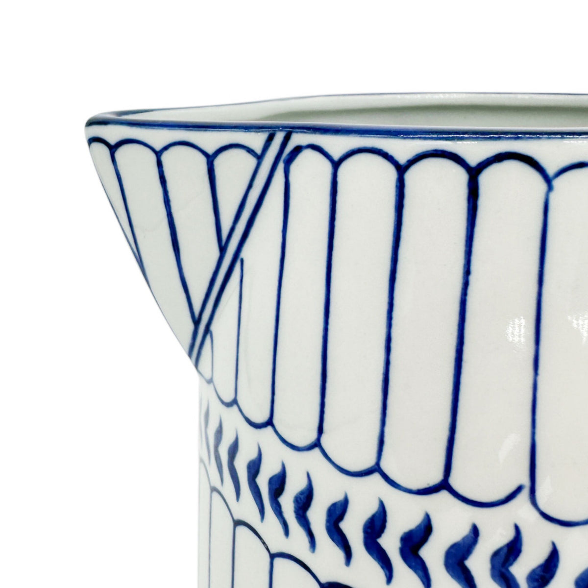 Celadon Striped Jug 20cm