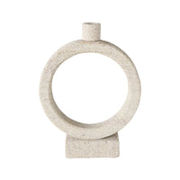 Beige Marble Orb Candle Holder Large