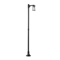 Dover 1 Light Exterior Lamp Post Black 200cm