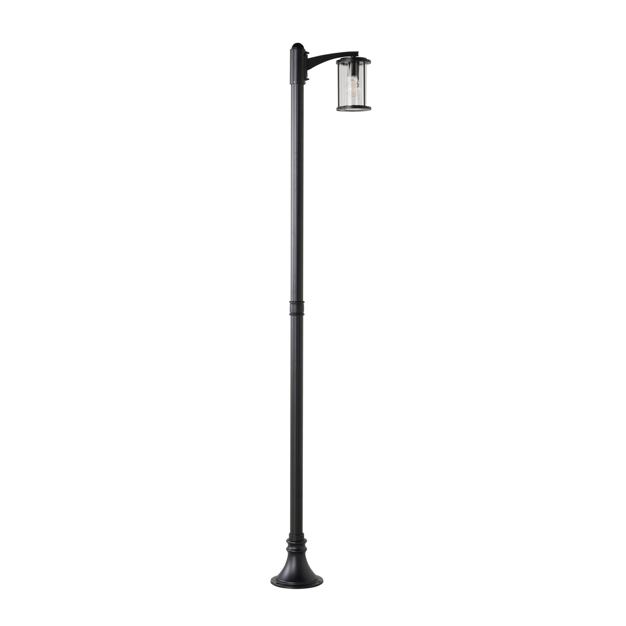 Dover 1 Light Exterior Lamp Post Black 200cm