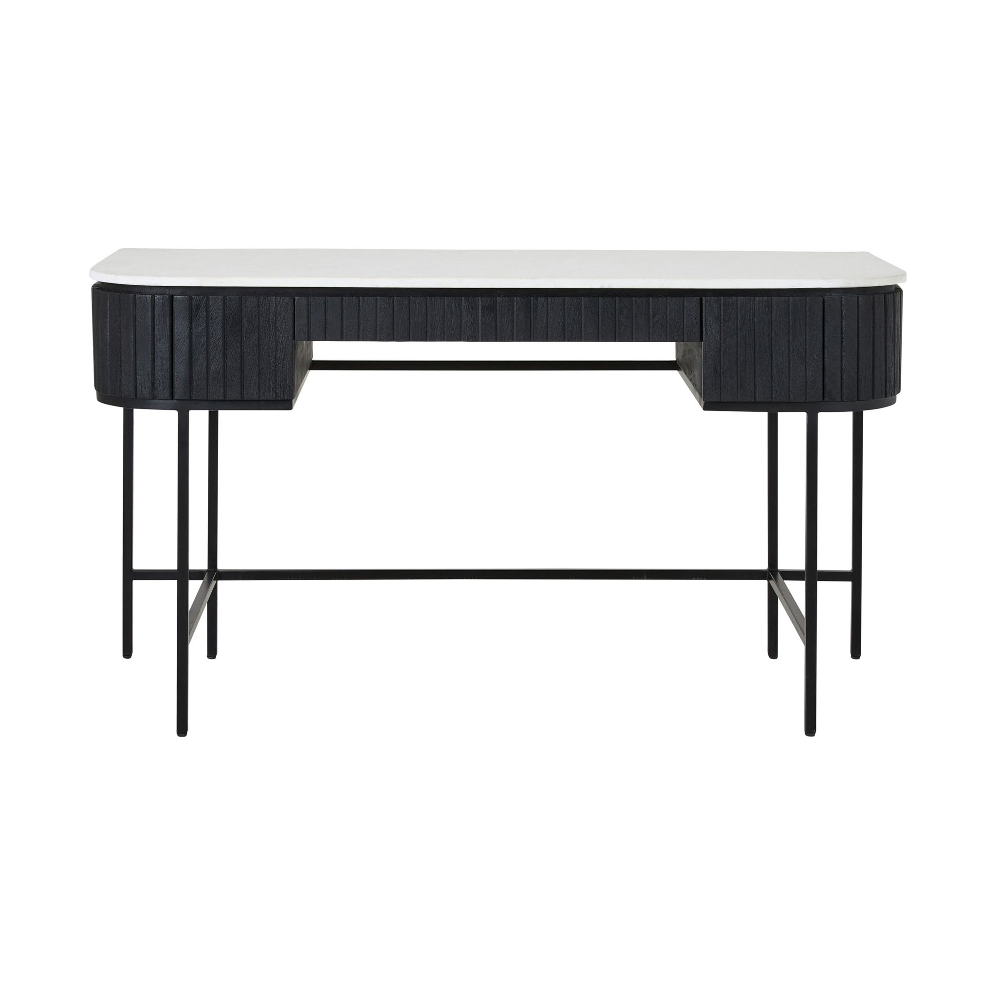 Deva Large 3 drawer Desk Black