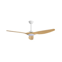 Harbour 162cm Indoor DC Fan - White with Natural ABS Blades