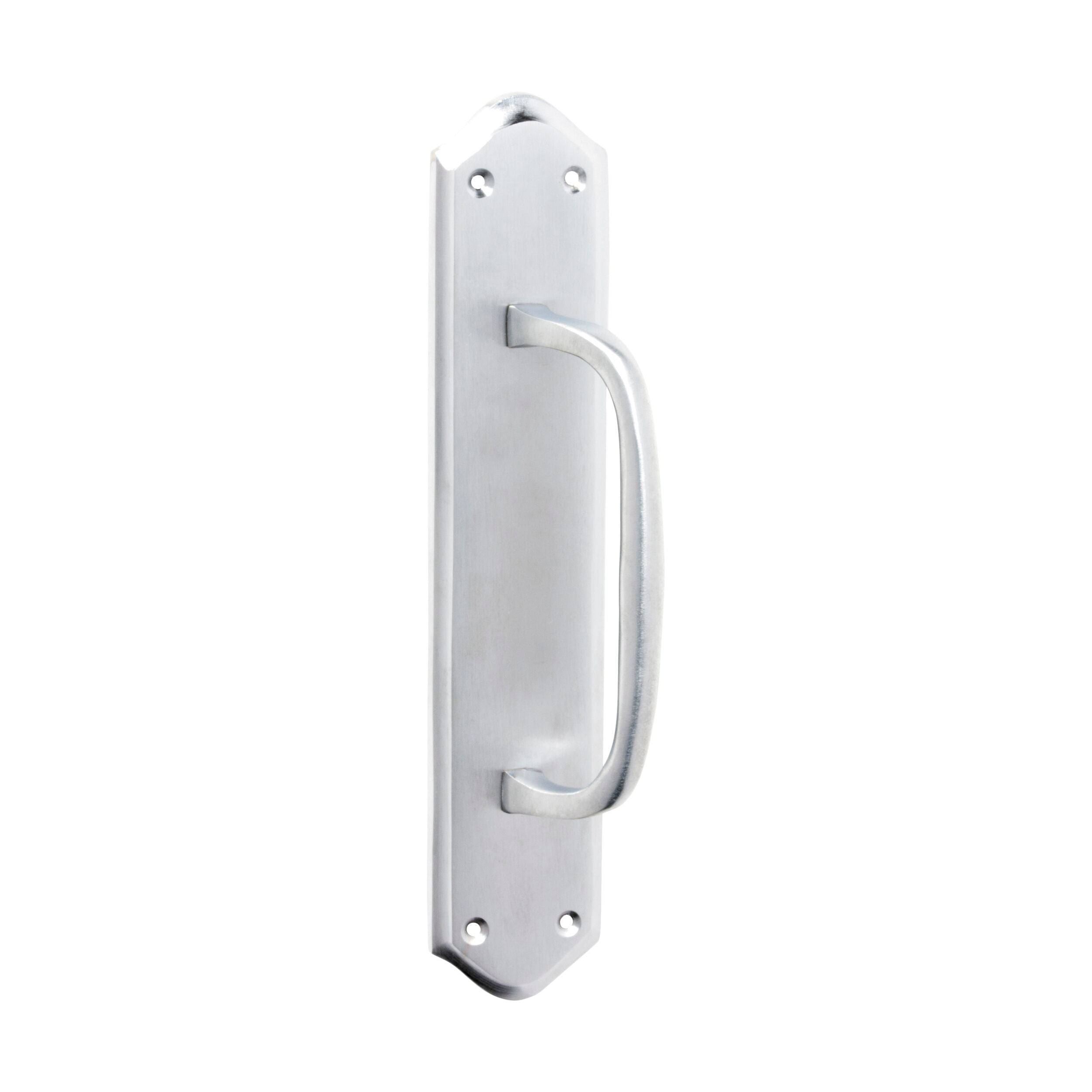 2931 Pull Handle Offset Backplate Satin Chrome H250xW50xP50mm