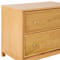 Avalon Large 2 Drawer Bedside Light Oak