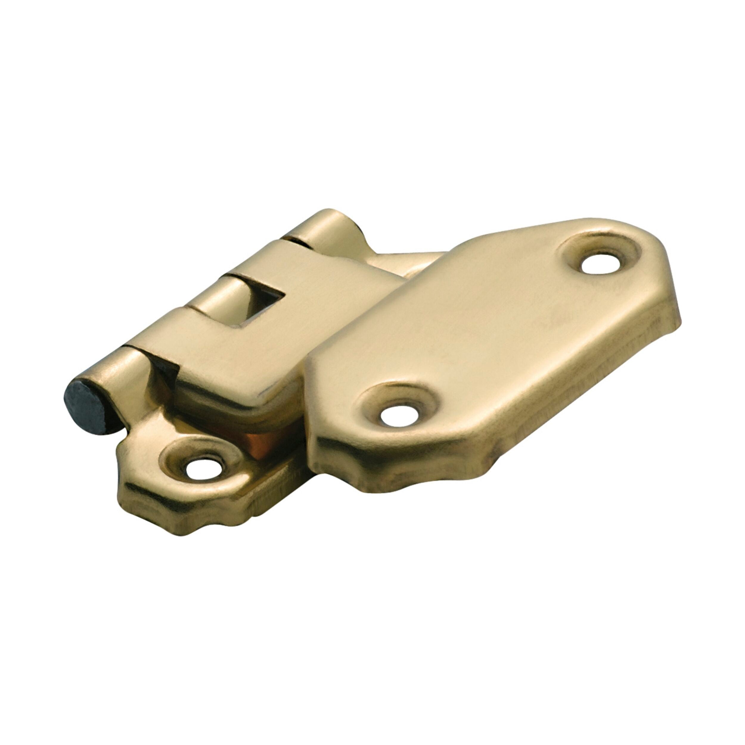 3769 Cabinet Hinge Sheet Brass Fold Over Offset Polished Brass H42xW45mm