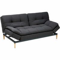 Da Vinci 2 Seater Fabric Sofa Bed Charcoal Grey