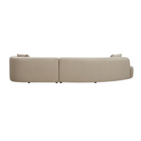 Wylder 4 Seater Curved Sofa Velvet Taupe
