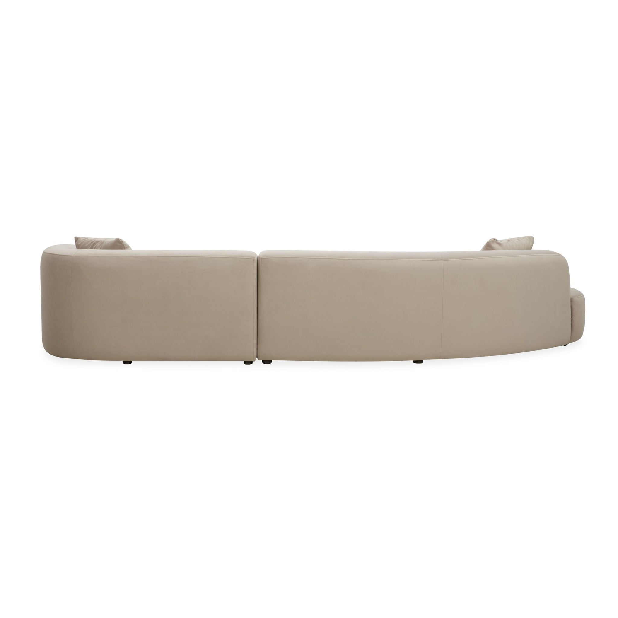 Wylder 4 Seater Curved Sofa Velvet Taupe