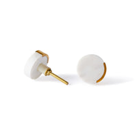 Ara White Round Knob with Trim 4cm