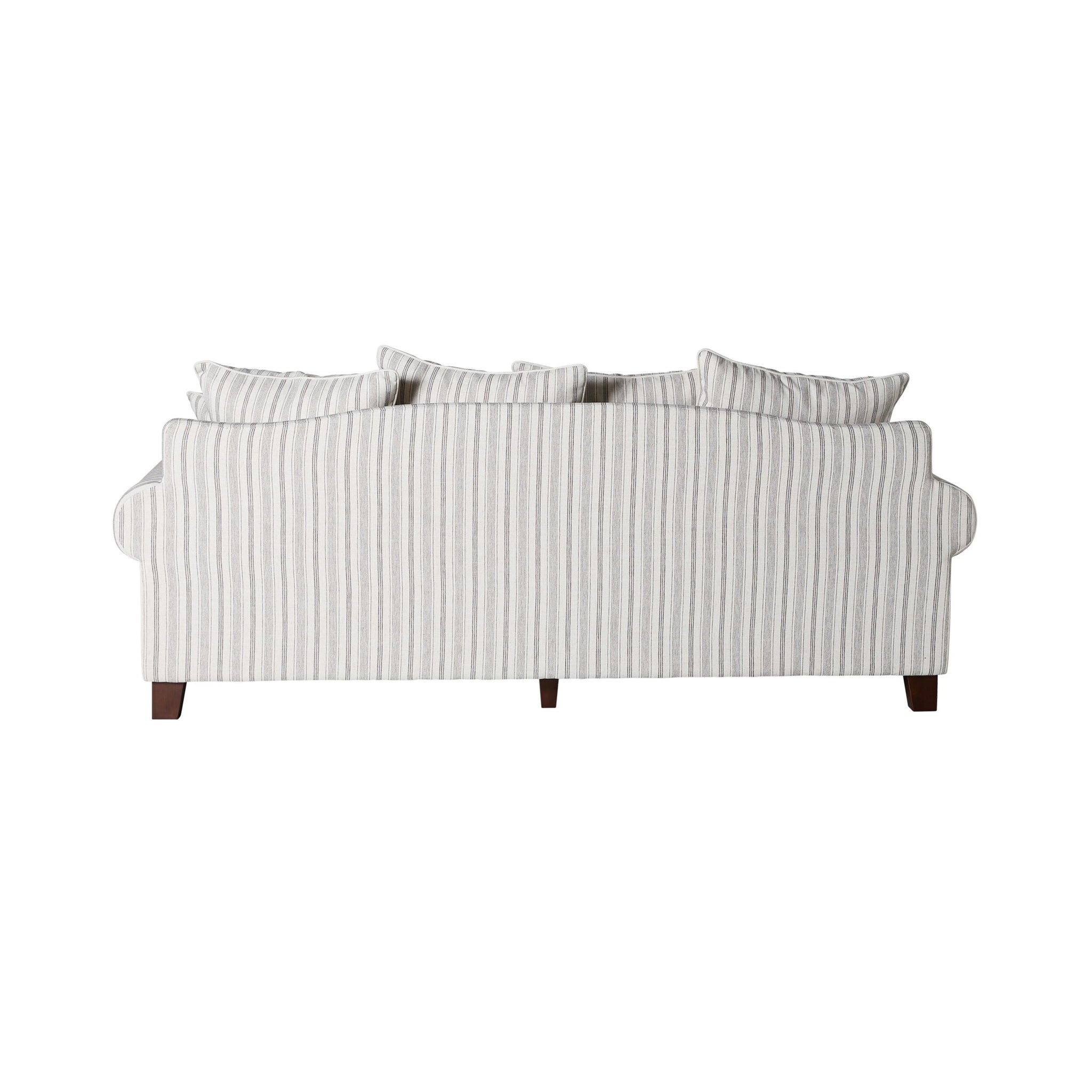 Lisette 3.5 Seater Deep Sofa Linen Stripe