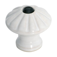 3736 Cupboard Knob White Porcelain Fluted D35xP33mm